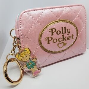 Polly Pocket Wallet With Collectable Polly Doll Keychain & FREE GIFT!